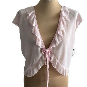 Delicates Lingerie Romantic Glamour Powder Pink Cover Up 4 Babydoll W Rose L